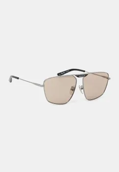 Balenciaga ochelari de soare culoarea argintiu, BB0246SA imagine