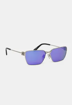 Balenciaga ochelari de soare culoarea argintiu, BB0374SK imagine