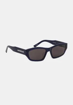 Balenciaga ochelari de soare culoarea bleumarin, BB0448SK imagine