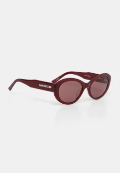 Balenciaga ochelari de soare culoarea bordo, BB0446S imagine