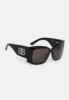 Balenciaga ochelari de soare culoarea negru, BB0443S imagine