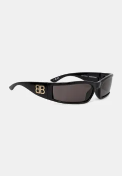 Balenciaga ochelari de soare culoarea negru, BB0458S imagine