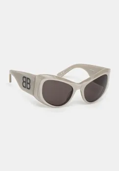 Balenciaga ochelari de soare femei, culoarea gri, BB0393S imagine