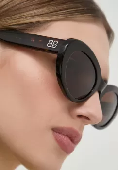 Balenciaga ochelari de soare femei, culoarea maro imagine