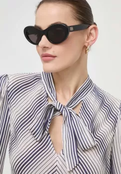 Balenciaga ochelari de soare femei, culoarea negru imagine