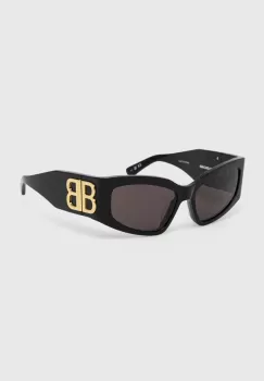 Balenciaga ochelari de soare femei, culoarea negru, BB0321S imagine