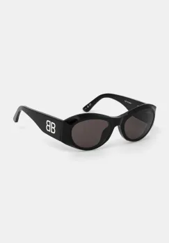 Balenciaga ochelari de soare femei, culoarea negru, BB0396SK imagine
