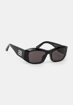Balenciaga ochelari de soare femei, culoarea negru, BB0397SA imagine