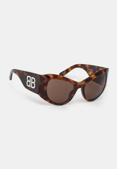 Balenciaga ochelari de soare femei, culoarea portocaliu, BB0393S imagine