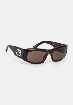 Balenciaga ochelari de soare femei, culoarea portocaliu, BB0395S imagine