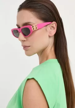 Balenciaga ochelari de soare femei, culoarea roz imagine
