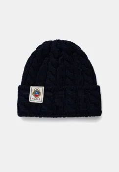 Bally caciula de lana culoarea bleumarin, MHA03L imagine