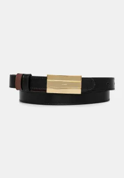 Bally curea de piele cu doua fete femei, culoarea negru, WBG00A imagine