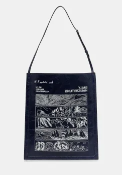 Bally geanta de piele culoarea bleumarin, MAE05A imagine