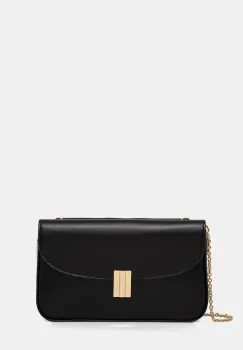 Bally geanta de piele culoarea negru, WLO06Z imagine