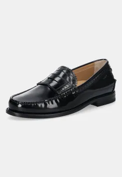 Bally mocasini de piele CALISTER culoarea negru, MSF0IR imagine
