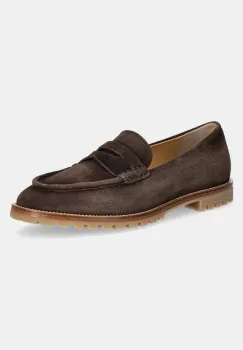 Bally mocasini din piele intoarsa barbati, culoarea maro, MSF0GB imagine