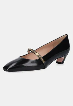 Bally pantofi de piele culoarea negru, cu toc drept, WP351D imagine
