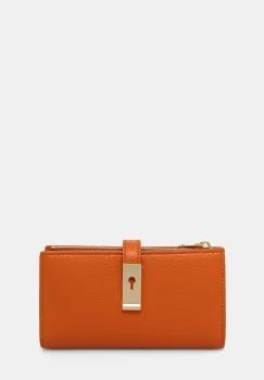 Bally portofel de piele femei, culoarea portocaliu, WLW02H imagine
