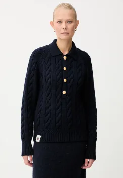 Bally pulover de lana culoarea bleumarin, calduros, WKN0BG imagine