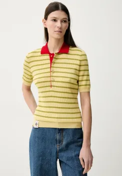 Bally pulover din amestec de lana femei, culoarea galben, light, WKN095 imagine