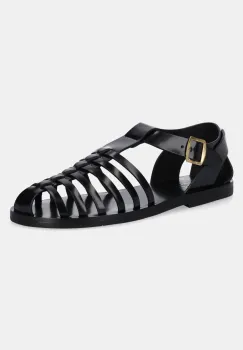 Bally sandale de piele femei, culoarea negru, WF003P imagine