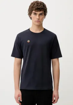 Bally tricou din bumbac culoarea bleumarin, uni, MJE0AY imagine