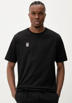 Bally tricou din bumbac culoarea negru, uni, MJE09D imagine