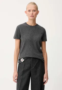 Bally tricou din casmir culoarea gri, WKN07A imagine