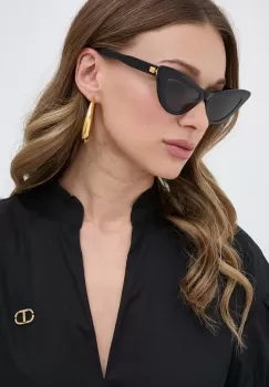 Balmain ochelari de soare femei, culoarea negru imagine