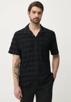 BALR. camasa din bumbac barbati, culoarea negru, regular, B1132.1014 imagine