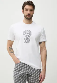BALR. tricou din bumbac barbati, culoarea alb, cu imprimeu, B1112.1292 imagine