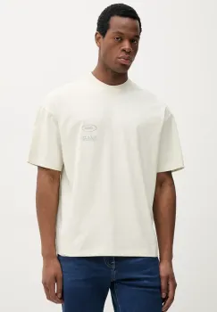 BALR. tricou din bumbac barbati, culoarea bej, cu imprimeu, B1112.1300 imagine