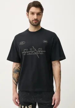 BALR. tricou din bumbac barbati, culoarea negru, cu imprimeu, B1112.1299 imagine