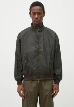 Baracuta geaca Barbour x Baracut Wax Jacket barbati, culoarea verde, de tranzitie, oversized, BRCPS1093 imagine