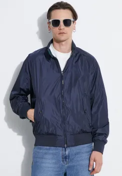 Baracuta geaca cu doua fete Reversible G9 barbati, culoarea albastru marin, de tranzitie, BRCPS1026 imagine