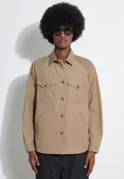 Baracuta geaca Shirt Jacket Br Cloth barbati, culoarea bej, de tranzitie, BRCPS1044 imagine
