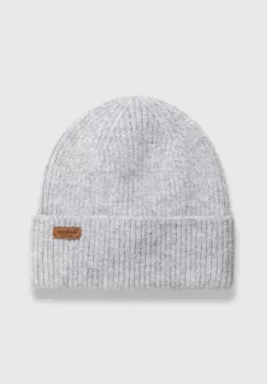 Barbour caciula culoarea gri, din tricot gros imagine