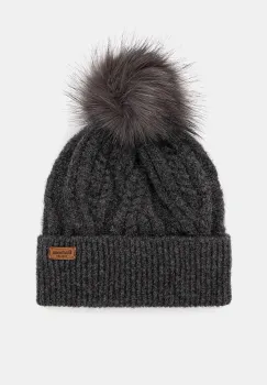 Barbour caciula culoarea gri, din tricot gros, LHA0555 imagine
