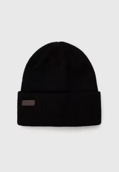 Barbour caciula culoarea negru, din tricot gros imagine