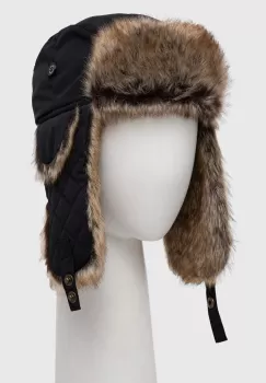 Barbour caciula culoarea negru, din tricot gros imagine