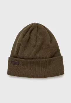 Barbour caciula culoarea verde, din tricot gros imagine