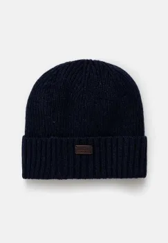 Barbour caciula de lana culoarea albastru marin, de lana, din tricot gros imagine