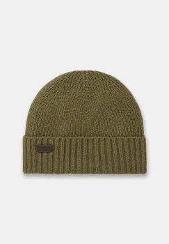 Barbour caciula de lana culoarea negru, de lana, din tricot gros imagine
