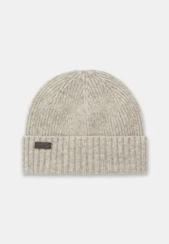 Barbour caciula de lana culoarea negru, de lana, din tricot gros imagine