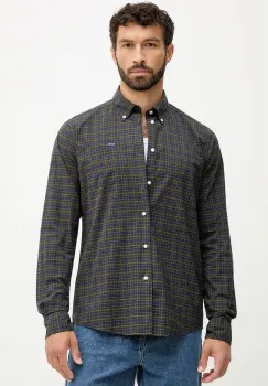 Barbour camasa culoarea gri, cu guler clasic, regular imagine