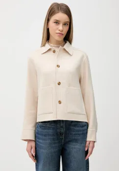 Barbour camasa din amestec de lana Ashdon culoarea bej, cu guler clasic, regular, LOS0082 imagine