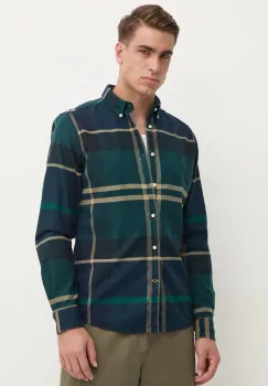 Barbour camasa din bumbac barbati, culoarea bej, cu guler button-down, slim imagine