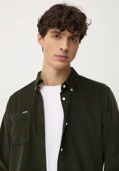 Barbour camasa din bumbac barbati, culoarea negru, cu guler button-down, regular imagine