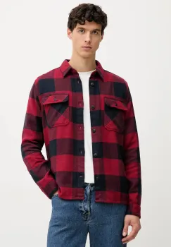 Barbour camasa din bumbac BERTOW culoarea bleumarin, cu guler clasic, regular, MSH5645 imagine